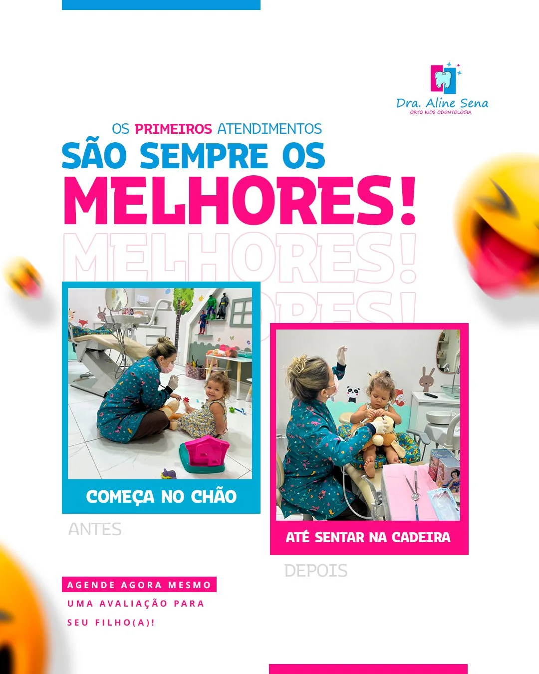 Recepção acolhedora da clínica Orto Kids Odontologia em Ariquemes